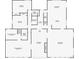 Floor plan of the house showing the kitchen, bedrooms, bathrooms, and great room layout at 2218 Witter Gulch Rd, Evergreen, CO 80439