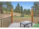 Private deck area featuring a table with comfortable chairs, offering a serene outdoor space at 2013 Swede Gulch Rd, Evergreen, CO 80439