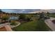 Scenic view of the pool area, landscaping, and surrounding community at 8258 S Sicily Ct, Aurora, CO 80016
