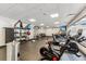 Bright gym featuring modern fitness equipment and large windows providing natural light at 405 Village Rd # 405, Breckenridge, CO 80424