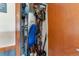 Convenient ski closet with equipment, providing easy access for outdoor adventures at 405 Village Rd # 405, Breckenridge, CO 80424
