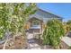 Backyard with a private hot tub, beautiful landscaping, and relaxing setting at 405 Buckskin Rd, Berthoud, CO 80513