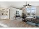 Main bedroom with high ceilings and access to a walk-in closet at 1820 Cooper Ct, Castle Rock, CO 80109