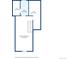 Floor plan featuring the layout of the primary bedroom, bath, walk-in closet, and attic spaces at 1024 W 8Th Ave, Denver, CO 80204