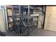 Spacious basement with metal storage shelves and rubber flooring at 16873 Boreas Ct, Parker, CO 80134