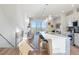 Modern kitchen features a large island, stainless steel appliances, and light-colored cabinetry at 10860 Lyric St, Lone Tree, CO 80134