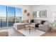 L-shaped sectional sofa and sliding glass door to deck at 10860 Lyric St, Lone Tree, CO 80134