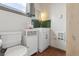 Modern bathroom with toilet, vanity, sink, bright green tiled backsplash, and stylish décor at 3907 S Lincoln St, Englewood, CO 80113