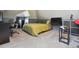 Bedroom showcasing sloped ceilings, carpet, modern furniture, and neutral decor at 3907 S Lincoln St, Englewood, CO 80113