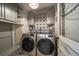 Well-organized laundry room with modern appliances and stylish decor at 5107 Pasadena Way, Broomfield, CO 80023