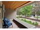 Inviting patio with seating area overlooking lush landscaping and walkways at 48 Galapago St, Denver, CO 80223