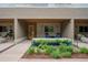 Charming patio entrance with seating, planters, and stylish design elements at 48 Galapago St, Denver, CO 80223