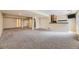 Spacious finished basement with carpet flooring, bar, and storage space at 822 Shadowstone Dr, Highlands Ranch, CO 80129