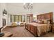Large main bedroom with a king-size bed and access to a private balcony at 28940 Pinewood Vista Dr, Evergreen, CO 80439