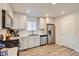 Modern kitchen with sleek white cabinets, stainless steel appliances, and ample counter space at 65 Avocet Ct, Longmont, CO 80501