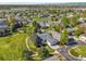 Suburban neighborhood aerial showing the house's location relative to community amenities at 7870 Sunflower Green # 151, Frederick, CO 80530