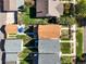 Aerial view of the homes showing fenced backyards and neighborhood layout at 3317 W 37Th Ave, Denver, CO 80211