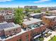 Aerial view of a neighborhood highlighting the property's roof deck and urban location at 771 24Th St, Denver, CO 80205