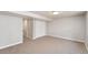 A finished basement with carpet, closet, and recessed lighting at 8074 Grove St, Westminster, CO 80031