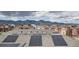 An aerial view of the neighborhood featuring solar panels on the roof at 8321 Mount Kataka St, Littleton, CO 80125
