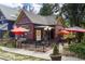 Charming pizzeria exterior with outdoor seating, colorful umbrellas, and rustic charm at 1451 S Columbine St, Denver, CO 80210