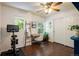 Versatile room with exercise equipment, desk, and closet; great for a home gym or office at 3674 Dexter St, Denver, CO 80207