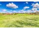 A vast community green space featuring manicured lawn and neighborhood homes in the distance at 9585 Pearl Cir # 203, Parker, CO 80134