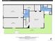 Detailed floorplan showcases the layout of the home, including the garage, laundry, utility room, bath, and recreation room at 11768 Black Hawk Dr, Conifer, CO 80433