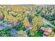 An aerial shot revealing a home nestled in a vibrant green forest with neighboring houses in a friendly community at 9416 Mcshane Ct, Parker, CO 80134