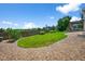 Well-maintained backyard features a green lawn, rock landscaping, and a covered patio, perfect for outdoor living at 16863 Trail View Cir, Parker, CO 80134