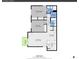 Detailed floorplan showcasing the layout, featuring a spacious living room and balcony at 14473 E Jewell Ave # 202, Aurora, CO 80012