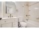 This bathroom features a single sink vanity and a bathtub with shower at 16273 E Brown Pl, Aurora, CO 80013