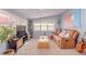 Cozy living room with a leather sofa, bright windows, and a skylight creates a relaxing atmosphere at 1341 Chester St, Aurora, CO 80010