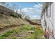 A spacious backyard features an incline, potential for landscaping and privacy fence at 4670 W Nevada Pl # A, Denver, CO 80219