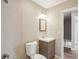 Modern bathroom with sleek vanity, updated fixtures, and tiled shower at 4670 W Nevada Pl # A, Denver, CO 80219
