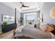 Spacious main bedroom with a plush bed, modern furnishings, and plenty of natural light at 32 Latigo Pl, Littleton, CO 80123