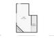 Floor plan showing the layout of the loft with dimensions, stairs and fireplace at 1145 S Logan St, Denver, CO 80210