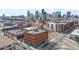 Aerial view of the building showcasing its location with city views at 2560 Blake # 101, Denver, CO 80205