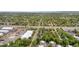 Expansive aerial view captures the community's proximity to local amenities, lush greenery, and convenient highway access at 701 Harlan St # E53, Lakewood, CO 80214
