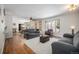 Inviting living room with hardwood floors, a large window, and comfortable furniture at 20 W Ranch Trl, Morrison, CO 80465