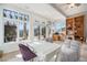 Bright sunroom with views, lots of windows, and natural light perfect for an office at 20 W Ranch Trl, Morrison, CO 80465