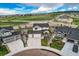 Aerial view of a suburban home showcasing its well-maintained landscaping and community at 16881 Roaming Elk Dr, Monument, CO 80132