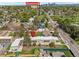 Aerial view of the property, showcasing its proximity to Denver's downtown skyline at 2616 Utica St, Denver, CO 80212