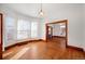 Dining room with hardwood floors, bay windows, and built-ins at 403 W 3Rd Ave, Denver, CO 80223