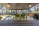 Covered outdoor patio with dining set, creating an inviting space at 55 Dexter St, Denver, CO 80220