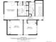 Detailed floor plan featuring primary bedroom, hall and two additional bedrooms each with listed dimensions at 3251 Interlocken Dr, Evergreen, CO 80439