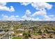 Overhead view features cityscape, skyline, trees and landscaping, and surrounding neighborhood at 1495 Vrain St # 115, Denver, CO 80204