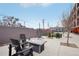 The outdoor courtyard is complete with comfortable seating and fire pit at 1495 Vrain St # 115, Denver, CO 80204