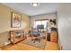 Functional home office with wood floors, natural light, and built-in storage at 9648 Yegge Rd, Morrison, CO 80465