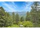 This property offers gorgeous mountain views and plenty of mature trees at 9648 Yegge Rd, Morrison, CO 80465